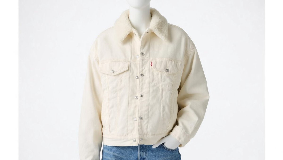 Levi’s 90’s Sherpa Truckerjack Dames Jas Wit