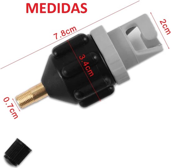 Ventieladapter Universeel - Luchtpomp Adapter - Opblaasbare Artikelen - Snelle Conversie - 34 Gram - Zwart — afbeelding 4
