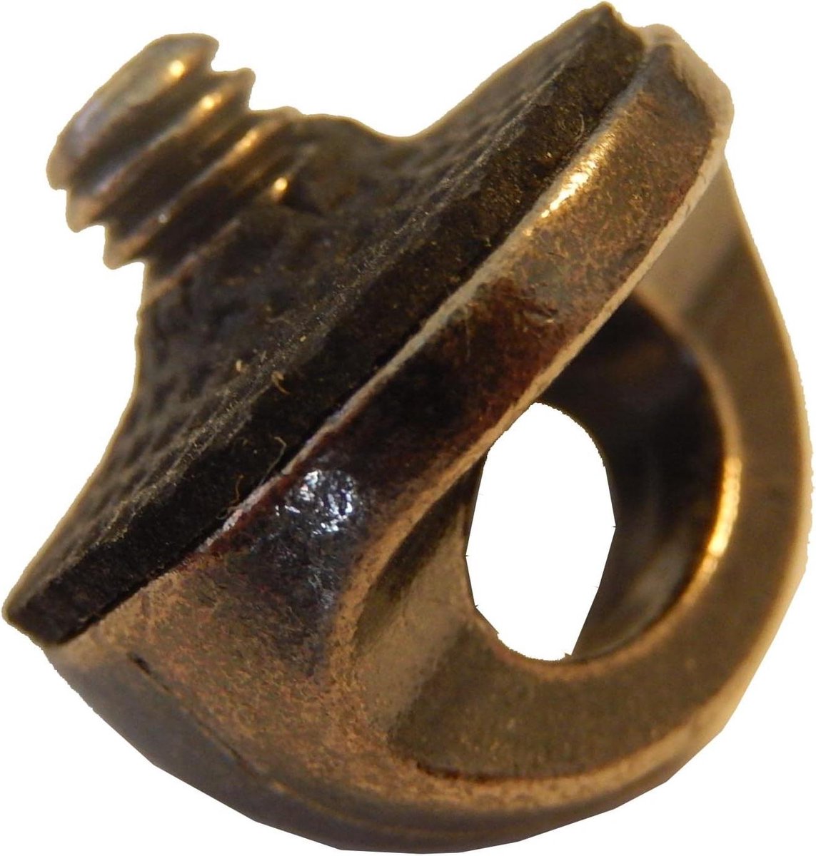 Statiefschroef Camera - Bevestigingsschroef DSLR - Camera Montage - Met Oogje - 1/4 inch 23 mm - Goud Zwart