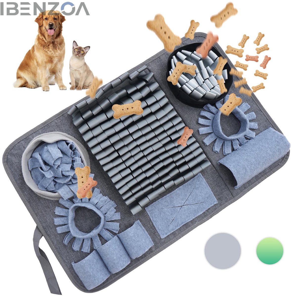 Interactieve Snuffelmat - Geurtraining - Antislip - 66x44 cm