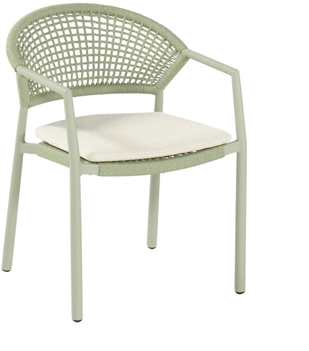 Hartman Taragona chaise de jardin empilable rope dining - Soft Green