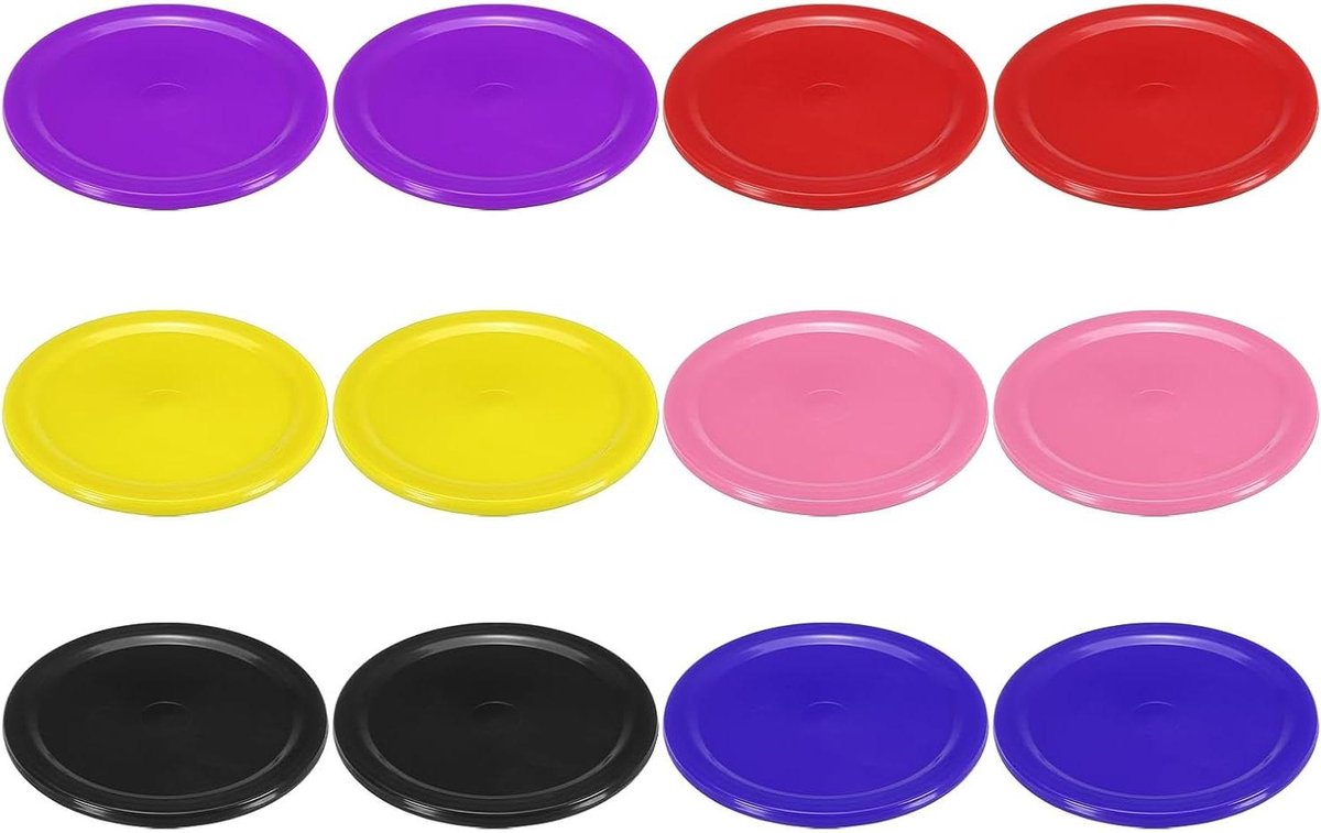 Air Hockey Pucks - Vervanging Pucks - Game Tafels - Duurzaam ABS Materiaal - 2.5 Inch Diameter - Multicolor