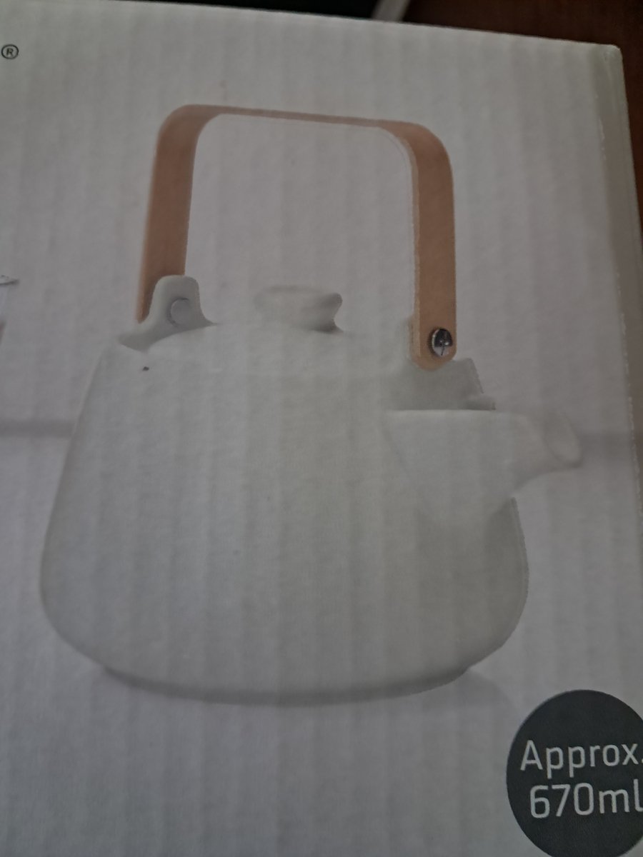 Ernesto Theepot - Wit - 670 ML - Bamboe/Porselein - Afneembare deksel