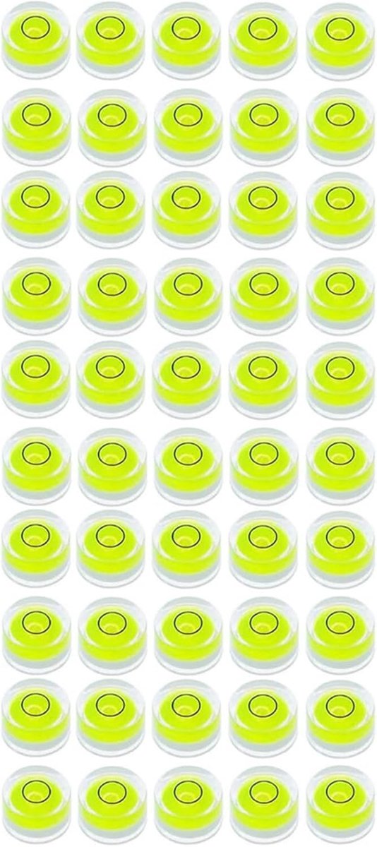 Mini Waterpas Set - Ronde Waterpassen - Precisie Meten - Compact Ontwerp - 10x6 mm - Transparant