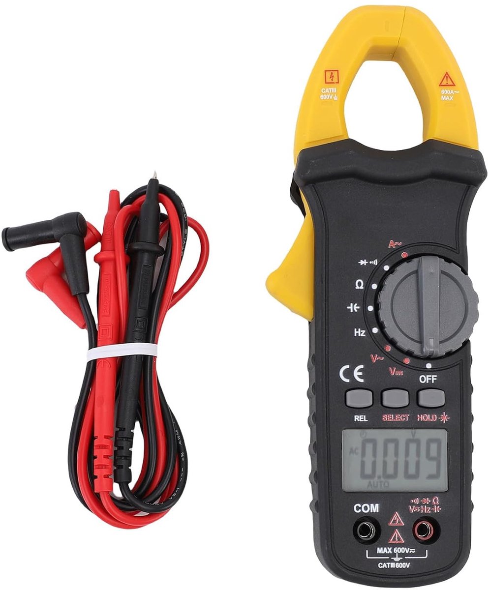 Digitale Tangenmultimeter - Stroommeter Tester - Elektrische Metingen - Automatische Bereikkeuze - Gegevensopslag - Zwart