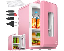 KESSER® Tafelmodel Koelkast 15 Liter AC DC 220-240V en 12V - Mini Koelkast Vrijstaand met Verwarmingsfunctie - Koelbox ideaal voor Auto en camperen -