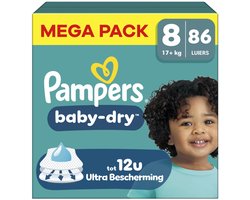 Pampers - Baby Dry - Maat 8 - Mega Pack - 86 stuks - 17+KG