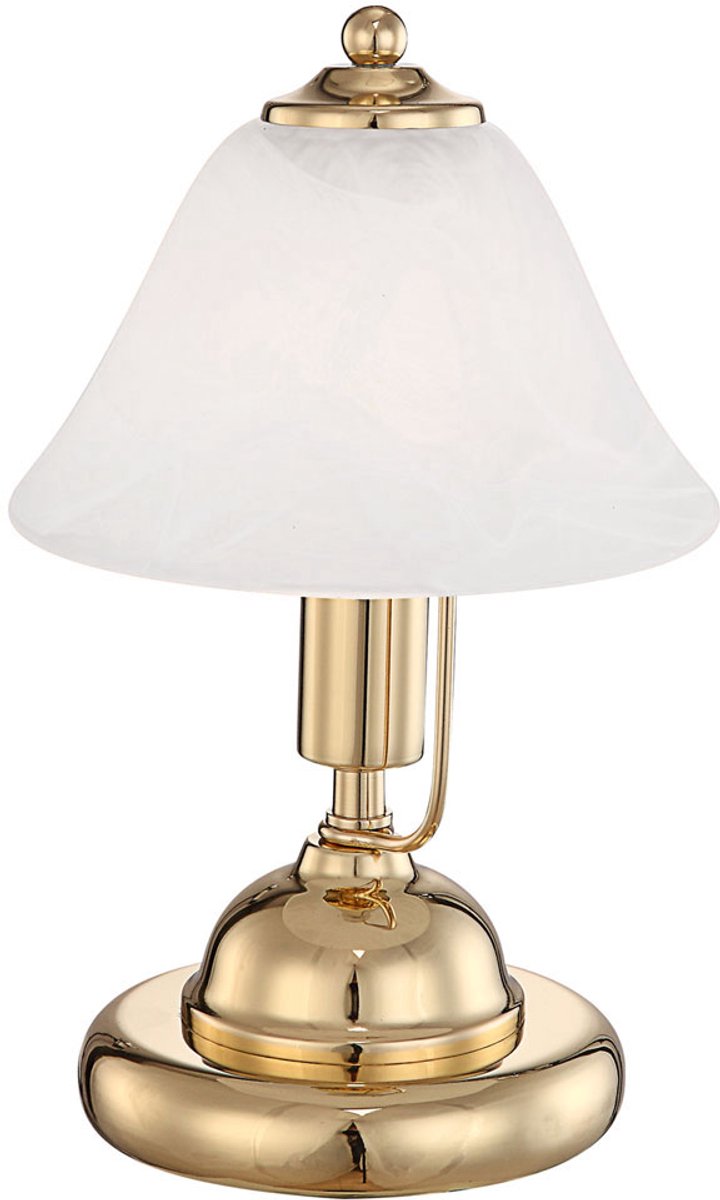 Messing tafellamp antieke tafellamp goudkleurige tafellamp nachtlamp bureaulamp, messing albast glas, 17x27cm, bibliotheek leeskamer woonkamer