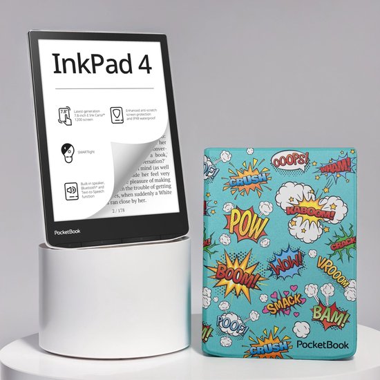 PocketBook InkPad 4 + Comic Flip Cover - Voordeelbundel - cover