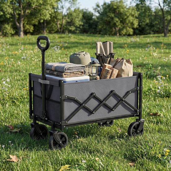 SONGMICS GFW909G01 - Opvouwbare Bolderkar - Met Handgreep en 4 Wielen - Voor Buiten en Tuin van Merkloos — afbeelding 5