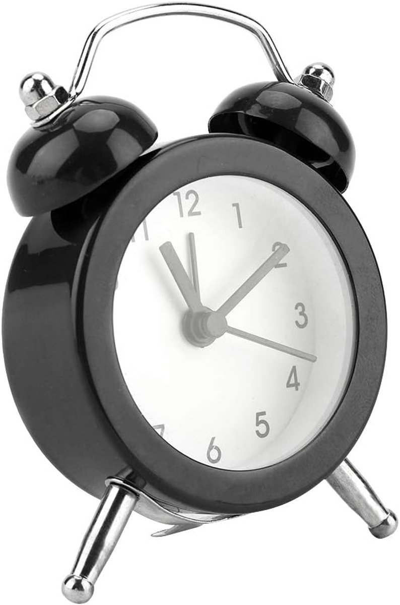 Digitale Wekker - Mini Klok - Reizen Thuis - Luid Alarm Geluid - Compact Formaat - Zwart