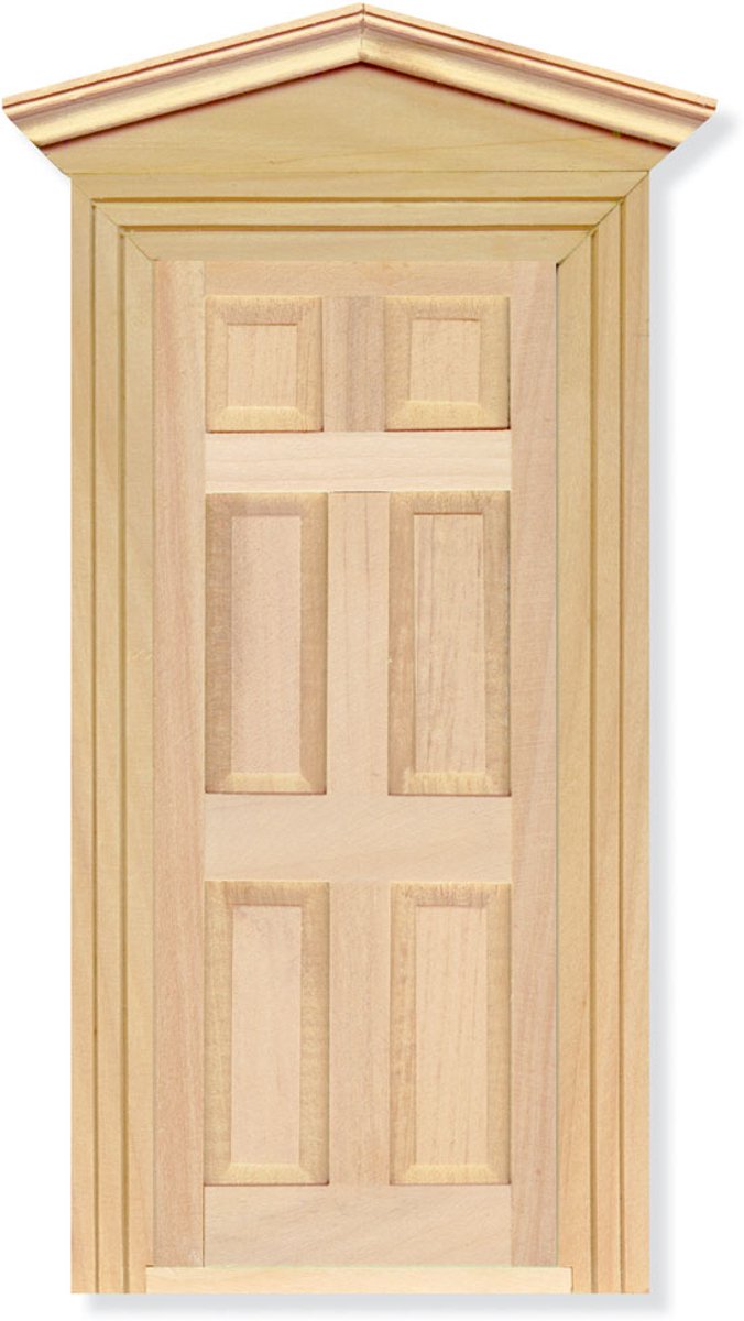 Streets Ahead DIY002 Buitendeur Blank – 22,5 x 11 cm – Deur 17 x 7 cm – Poppenhuis Miniatuur