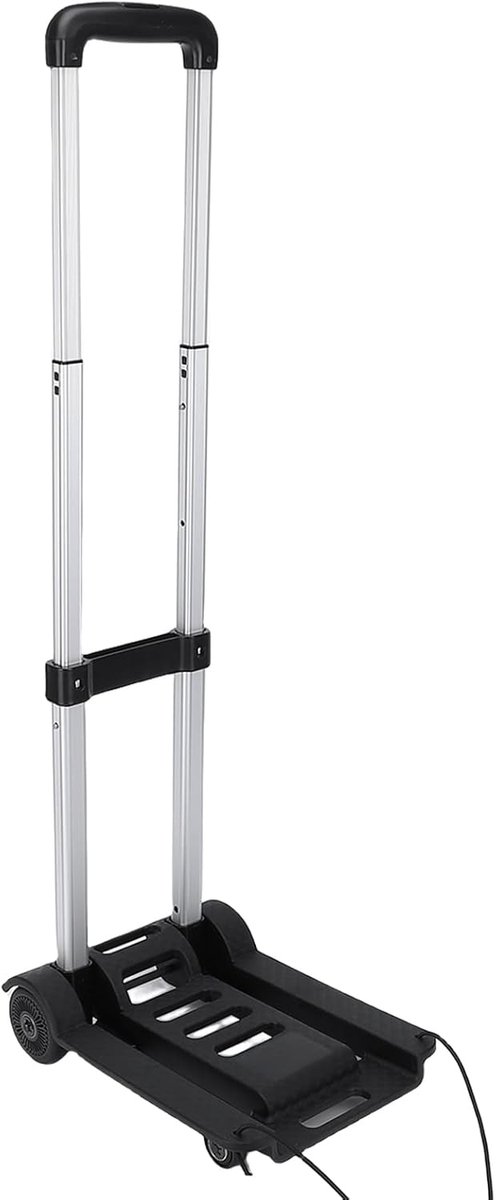 Opvouwbare Steekwagen - Dollywagen Trolley - Zwaar Transport - Lichtgewicht Aluminium Frame - 200 Lbs Capaciteit - Zwart
