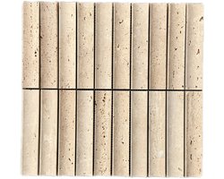 Kit Kat Conclave Travertin Mozaïek - 30x30 cm - Natuursteen - voor Binnenmuur