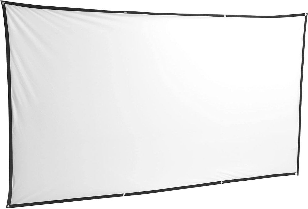 Projectiescherm Opvouwbaar - HD Beeld - Thuisbioscoop Creëren - Draagbaar Mini Formaat - 120 Inch - Wit
