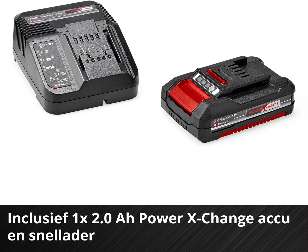 Einhell Accu Bladblazer GE-CL 18 E Li Kit - Power X-Change - 18 V/Li-ion - Blaassnelheid: 210 km/h - Incl. 2.0 Ah Accu en lader – foto 7