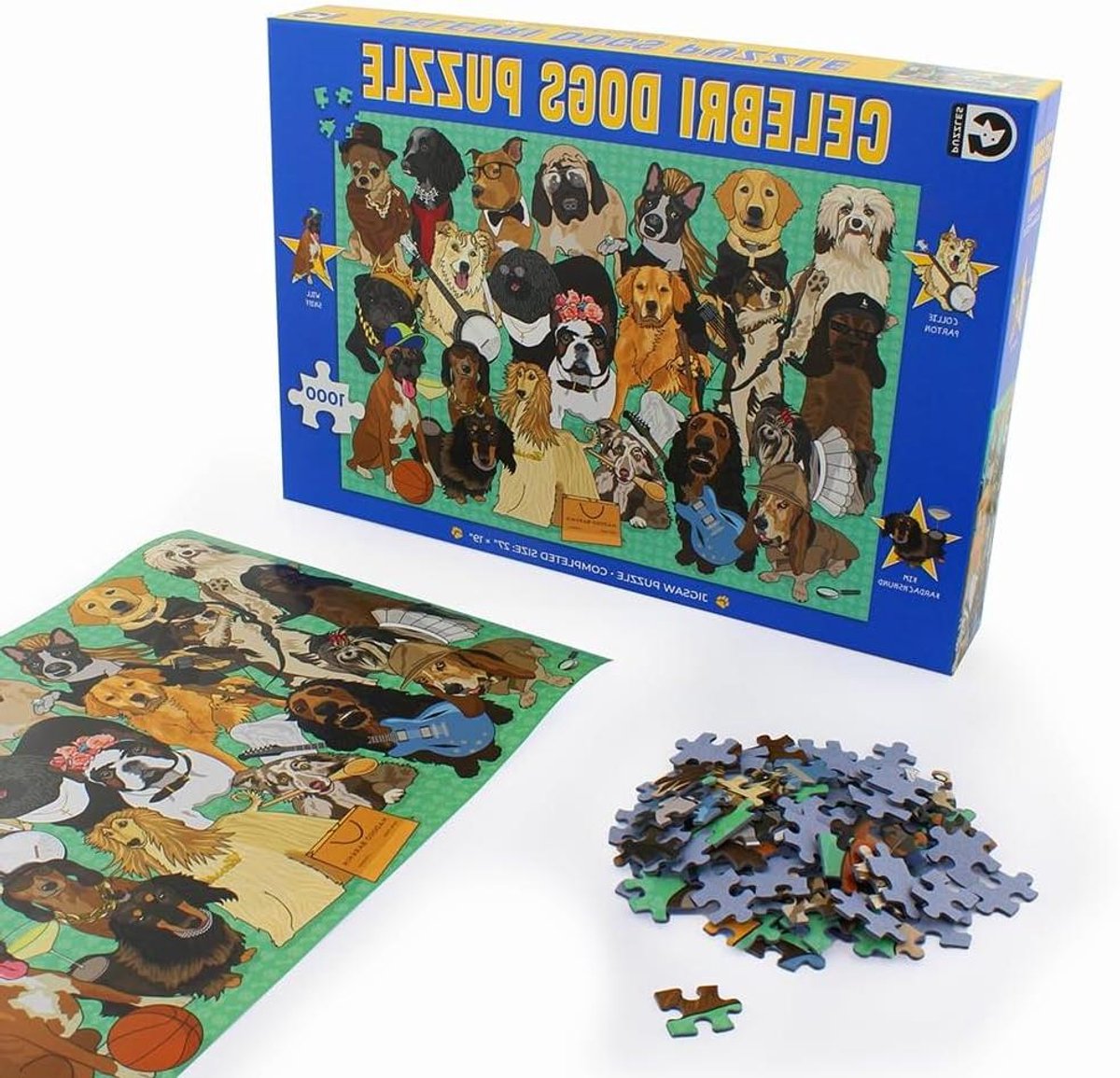 Legpuzzel 1000 stukjes - Puzzel Honden - Ontspanning thuis - Beroemde honden thema - 68.6 x 49.3 cm