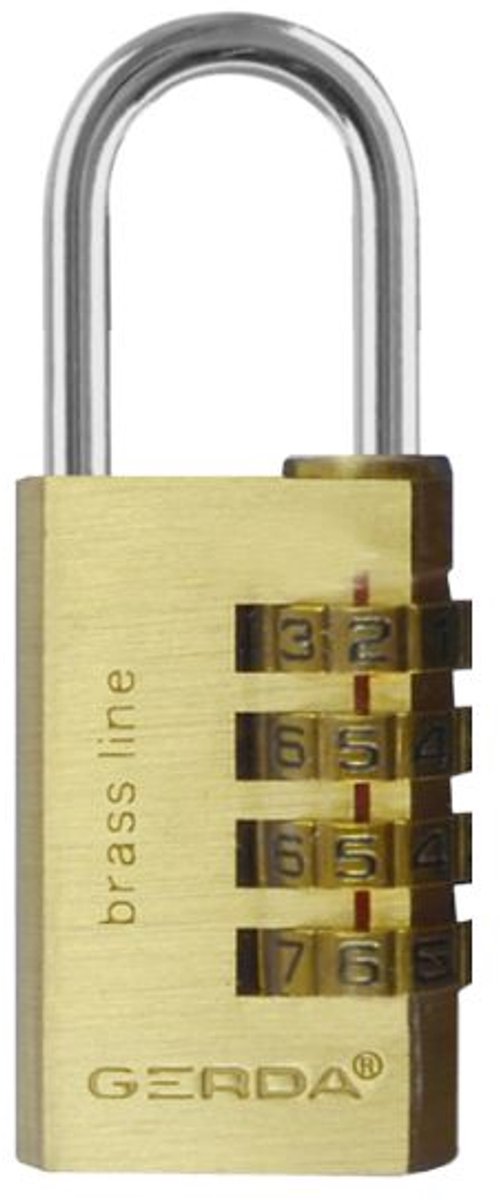 Gerda KMS S40 - Messing Cijferhangslot - 40mm - Stalen Beugel van Merkloos — afbeelding 2