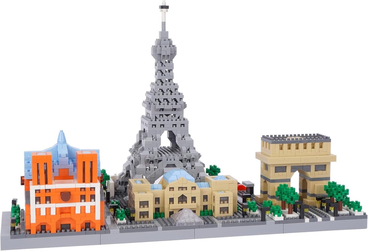 Bouwblokken Architectuur - Stad Skyline Set - Creatief Bouwen - 2462 Delen - 32 x 16.3 x 22.1 cm - Parijs