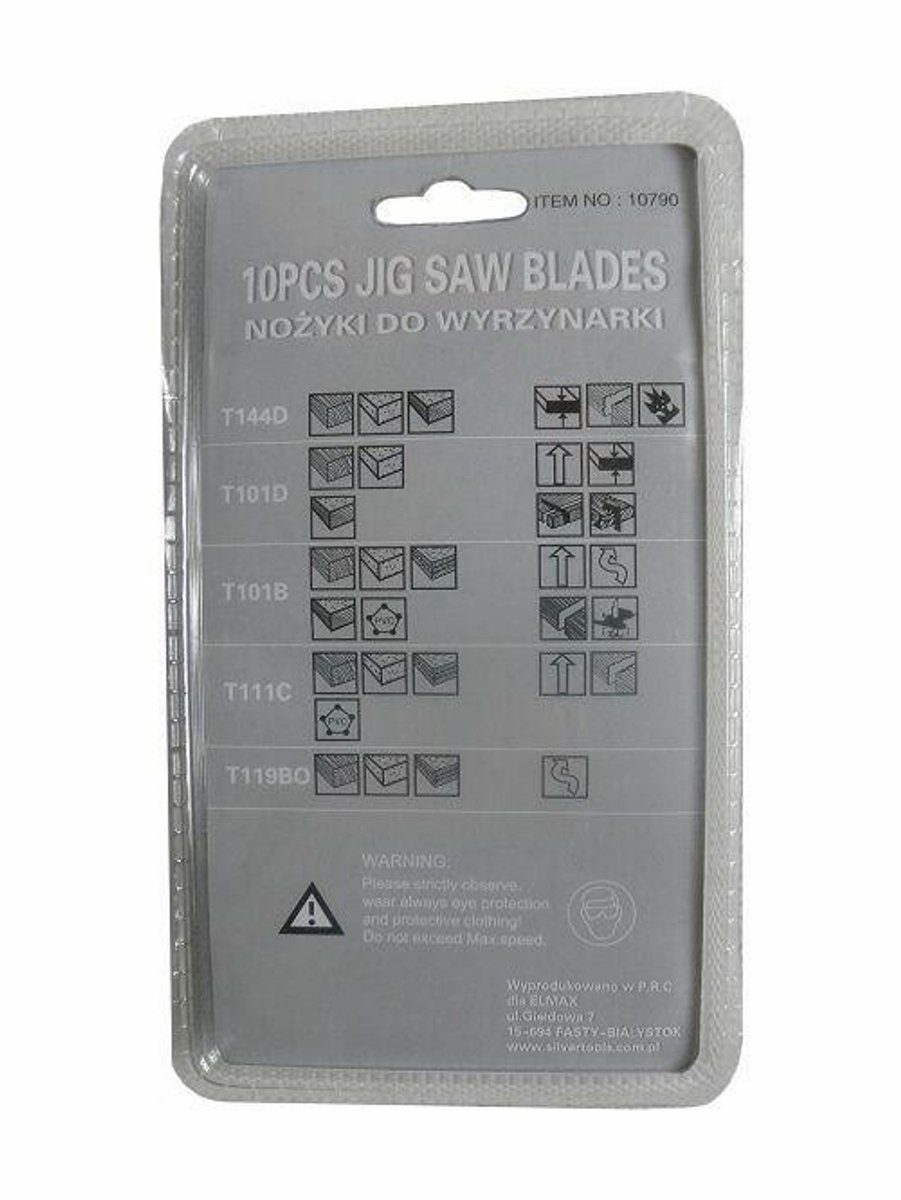 Silver S10790 - Decoupeerzaagbladen - Set van 10 - HSS/HCS Staal