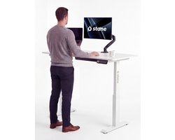 Stane Zit Sta Bureau Elektrisch Verstelbaar - 4 Geheugen Standen - Incl. Kabelgoot - 140 x 60 cm - Wit