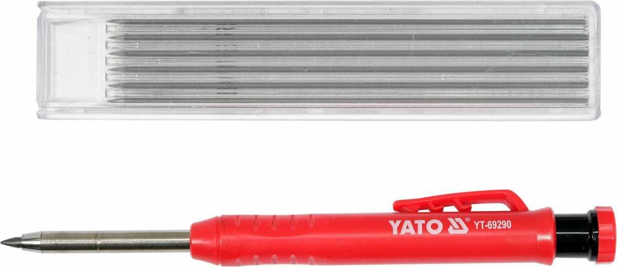 Yato YT-69290 Professioneel Automatisch Timmermanspotlood – Deep Hole Marker – Inclusief 6x HB Vullingen – Met Ingebouwde Puntenslijper