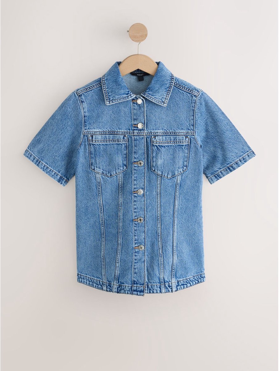 Next - Dames - Aansluitende top met korte mouwen - Blauw