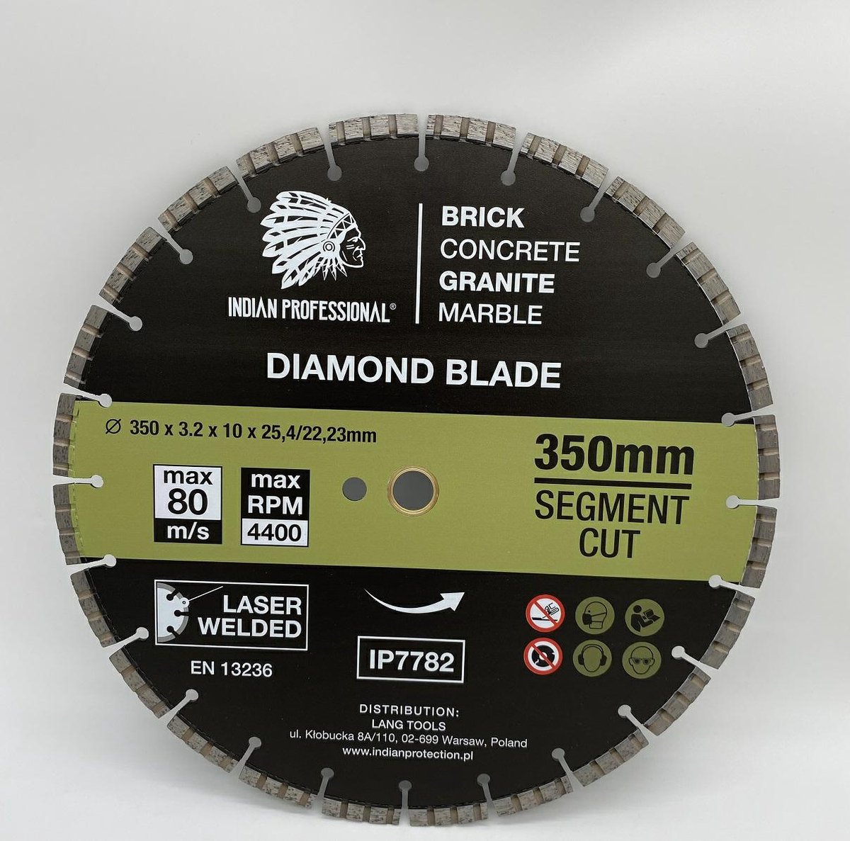 INDIAN PROFESSIONAL - Diamantschijf - Segment Turbo - 350mm