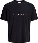 Zwarte Jack & Jones t-shirt met witte tekst op de borst.