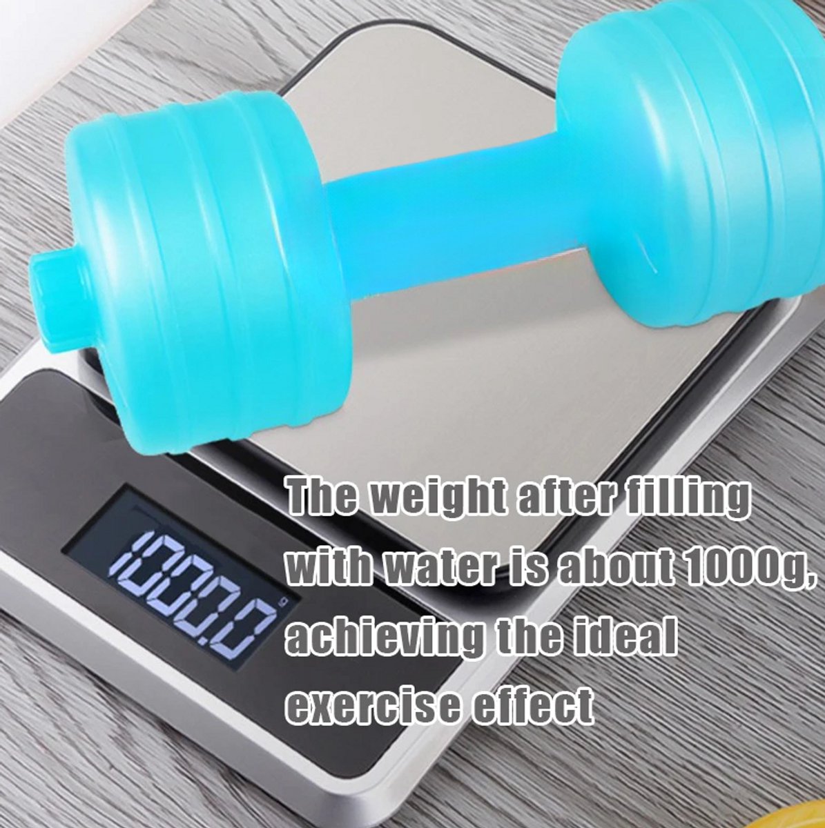 Draagbare Watergevulde Dumbbells – Waterfles Fitness voor Krachtoefeningen, Arm Training en Thuis Gym - Roze – foto 3