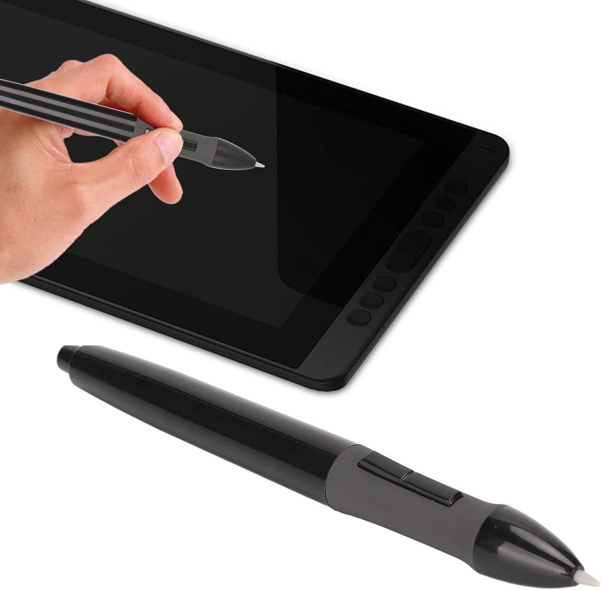 Styluspen - Tekentablet Pen - Digitaal Tekenen - 8192 Drukgevoeligheid - 18 cm - Zwart