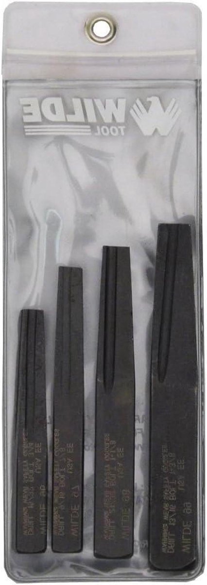 Schroef Extractors Set - Verwijderaar Set - Beschadigde Schroeven Verwijderen - 4-delige Set - 3/4 tot 1-3/8 inch - Niet gespecificeerd