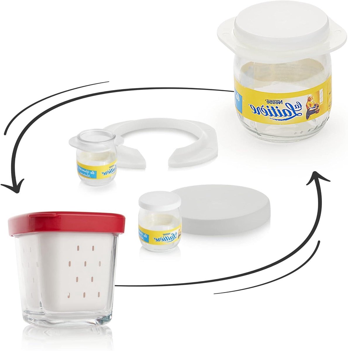 Yoghurtmaker Adapters - Pot Verloopstukken - Yoghurt Maken - Universele Compatibiliteit - 12 Stuks - Multi