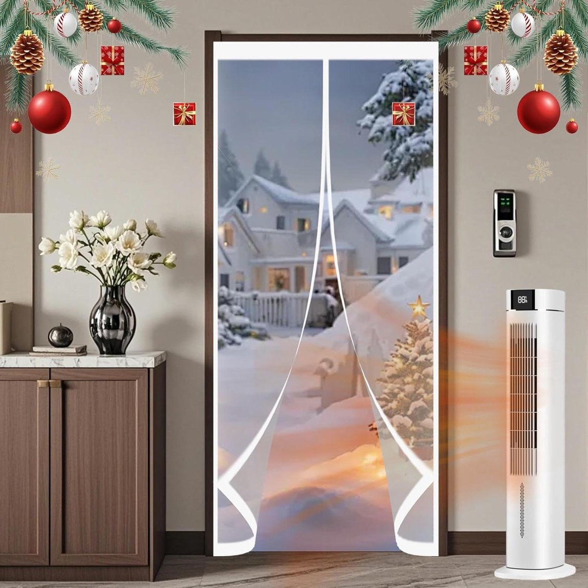 Magnetisch Deurgordijn - Terras Deur - Koude Buiten - Automatische Sluiting - 126 x 290 cm - Transparant