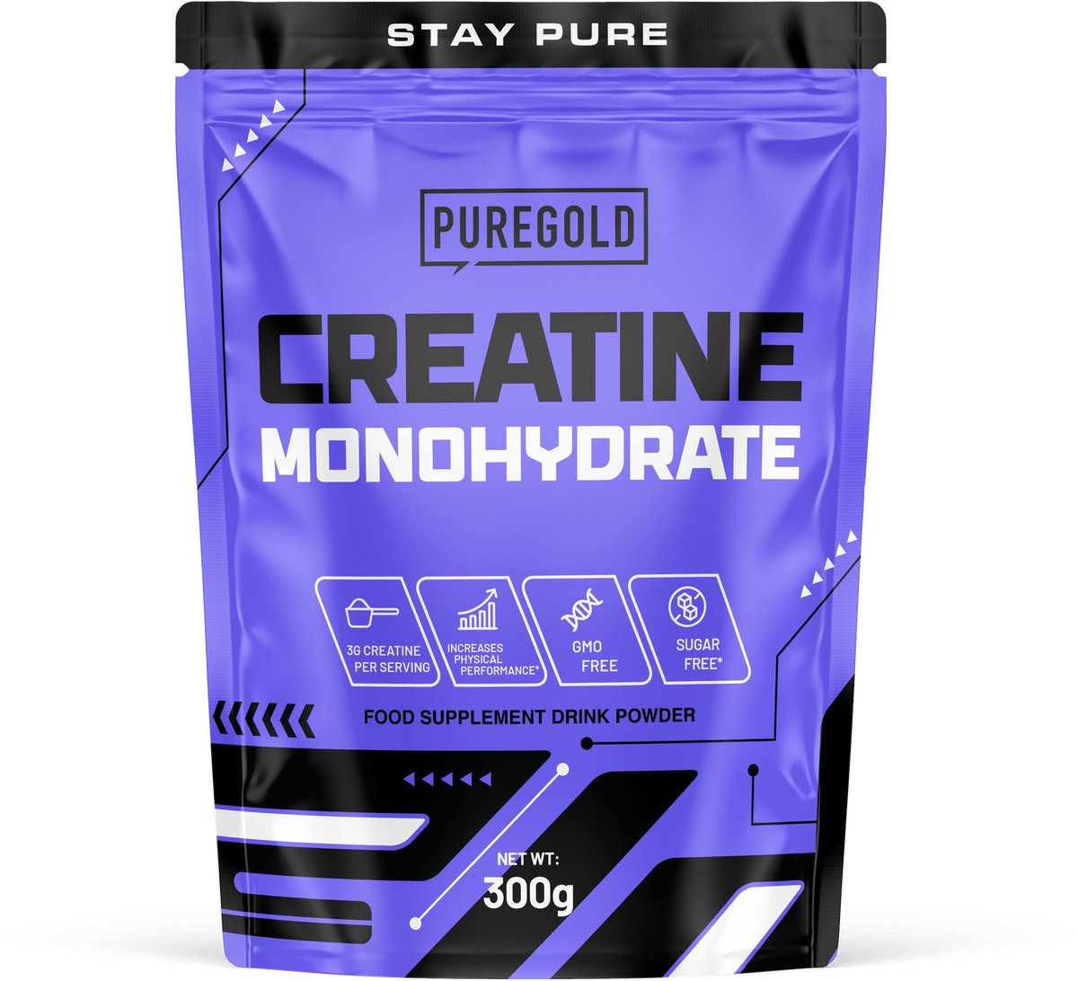 Pure Gold Creatine Monohydraat Poeder – Mango – 300g