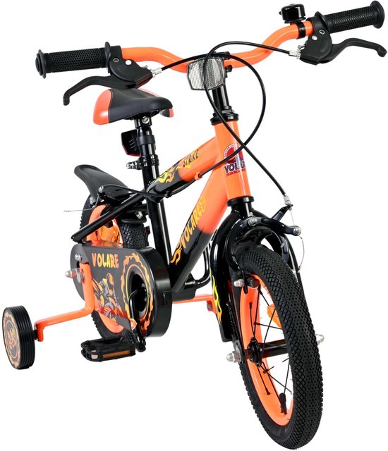 Volare Strike Kinderfiets - Jongens - 12 inch - Oranje - Twee Handremmen van Volare — afbeelding 3