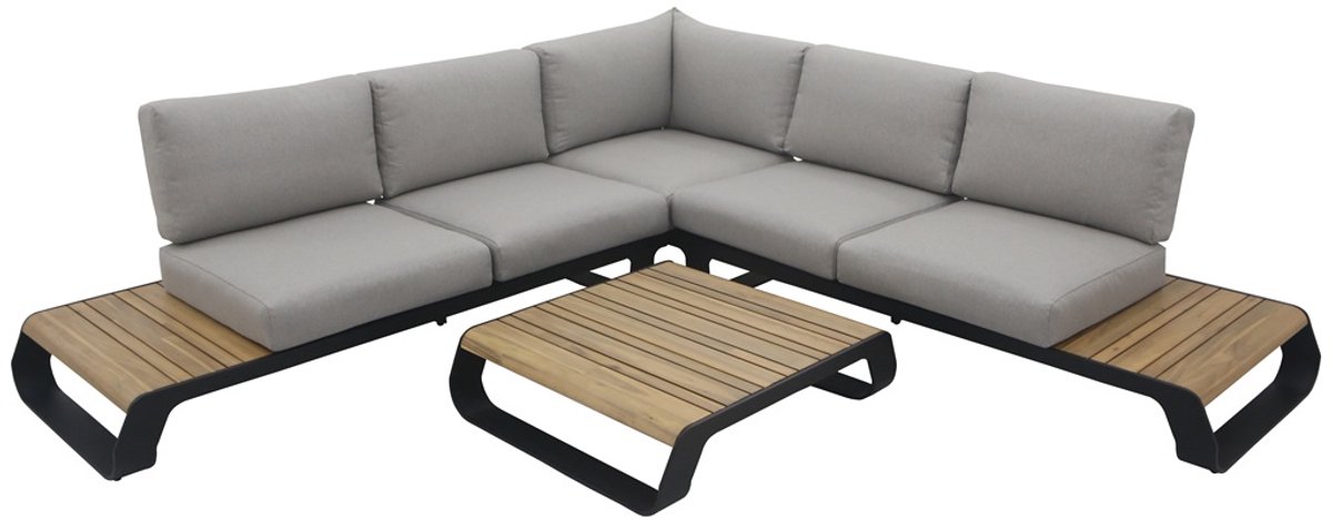Happy Rhino - Loungeset Hoek Taroko - 267 x 267 x 60 cm - Grijs - Tuinset