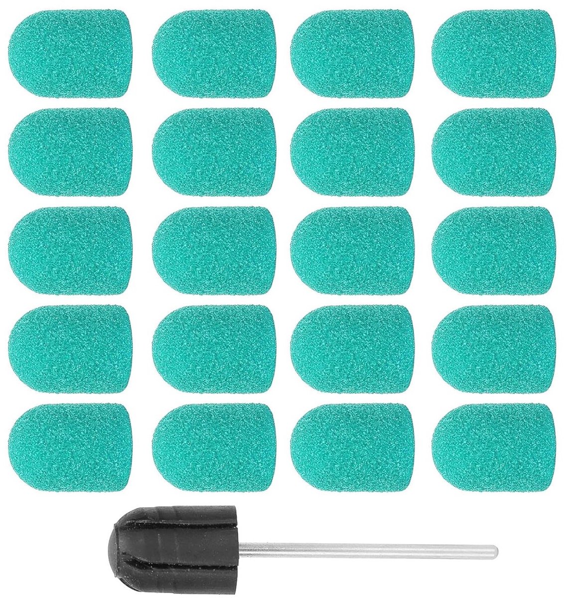 Draagbare Nagelkunst Schuurkap met Polijst- en Schuurbanden Set, Manicure en Pedicure Gereedschap voor Perfecte Nagels (13 X 19 Mm)