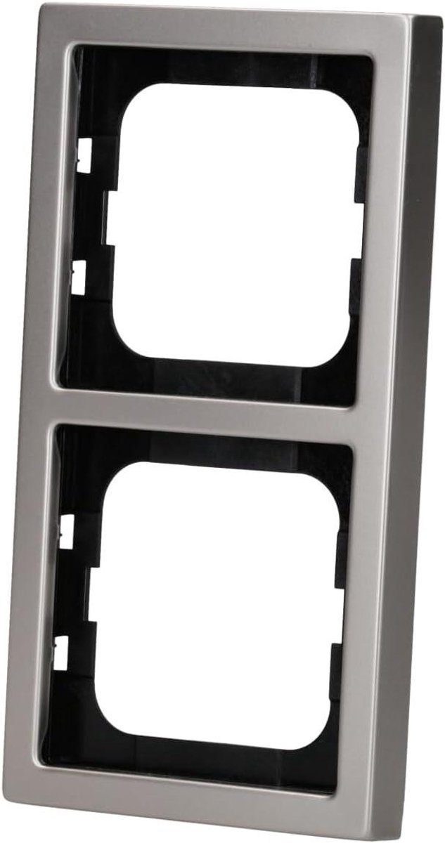 Afdekframe Dubbel - Frame Schakelaar - Installatie Afdekken - Roestvrij Staal - 80 mm Kanaal - Grijs