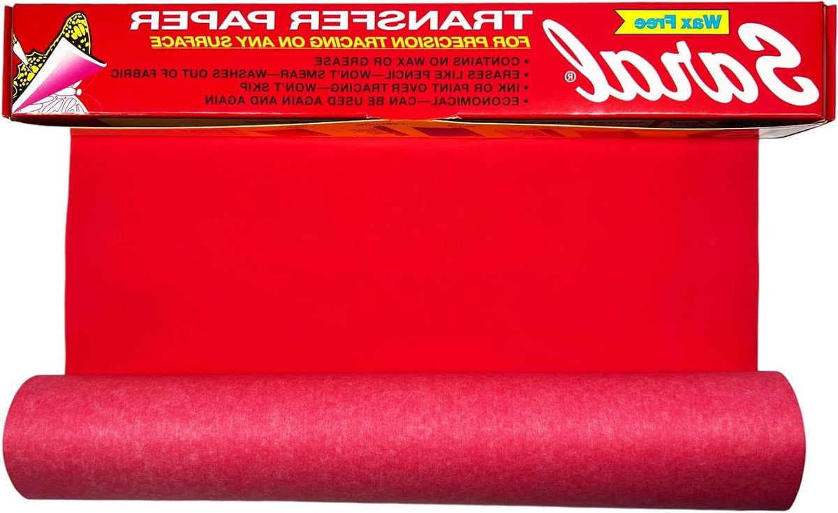 Transferpapier - Kopieerpapier Tekenen - Precisie Tekenen - Wasvrij Rood - 30 x 30 m - Rood