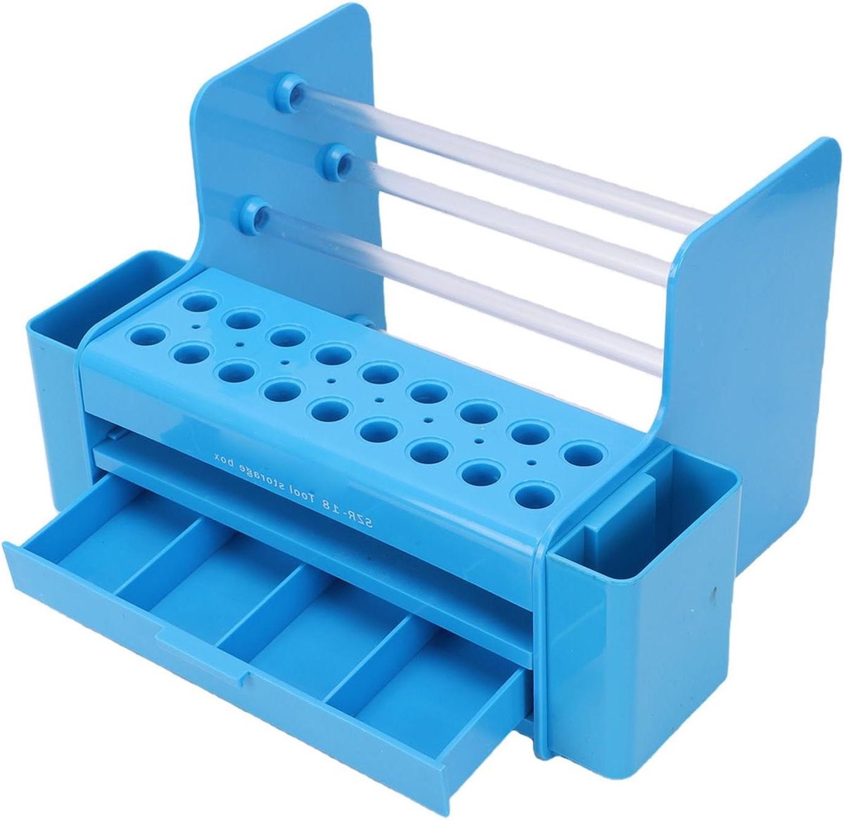 Schroevendraaierhouder Organizer - Gereedschap Opberger - Werkplek Ordenen - Veel Vakken - 25.7 cm - Zwart