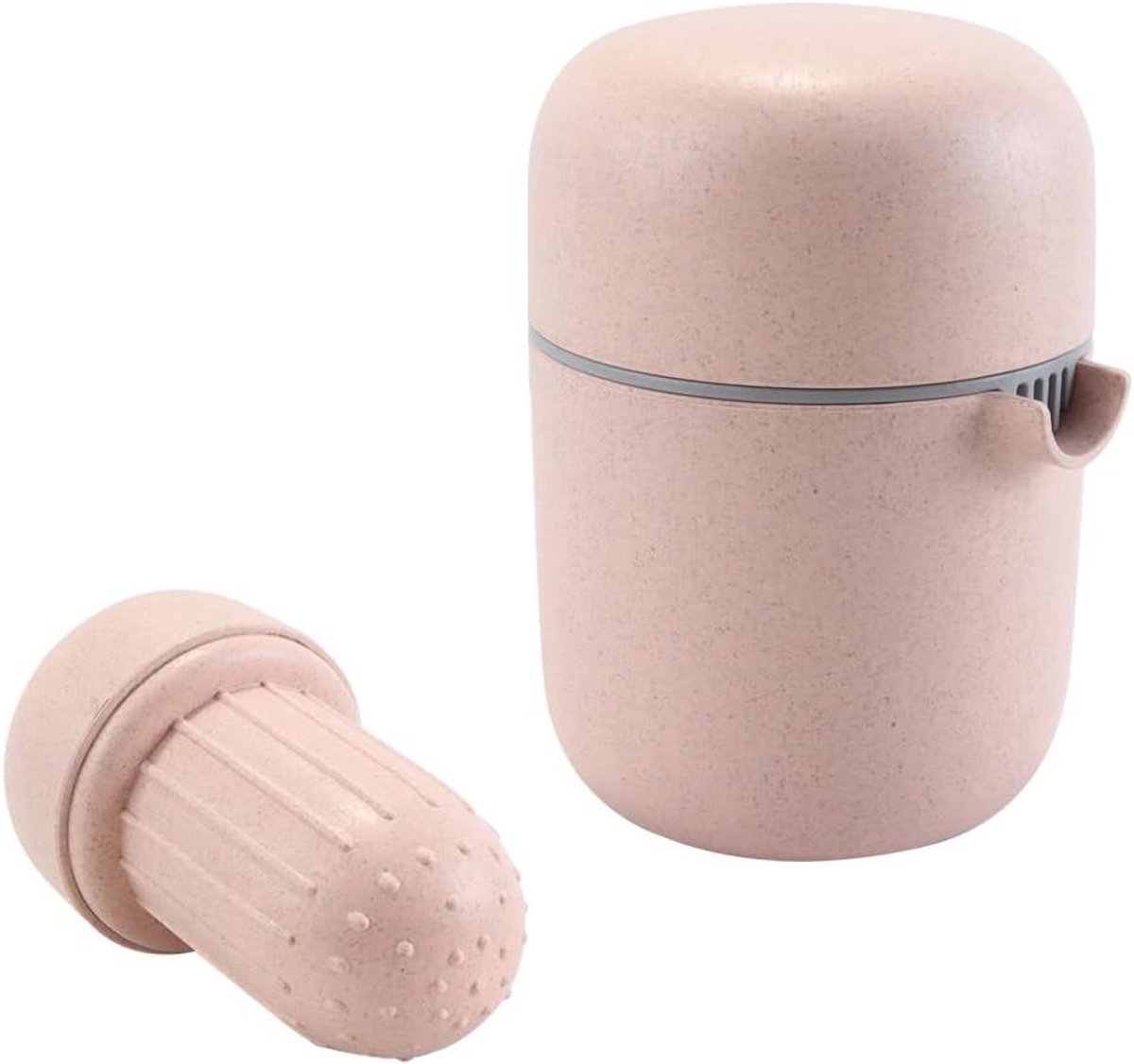 Handmatige Citruspers - Sapcentrifuge - Vers sap maken - Dubbele functie - 133 mm hoog - Roze