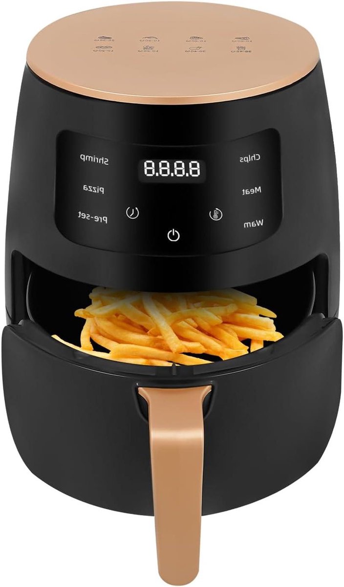 Heteluchtfriteuse Airfryer XXL Gezond Koken XXL Capaciteit 35 Liter Zwart Goud