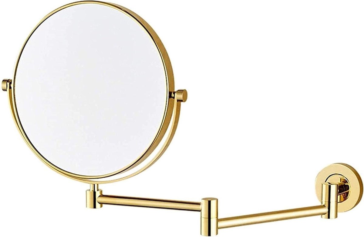 Verlichte Badkamerspiegel - Wandspiegel Make-up - Make-up Aanbrengen - 360 Graden Draaibaar - 3x Vergroting - Zilver