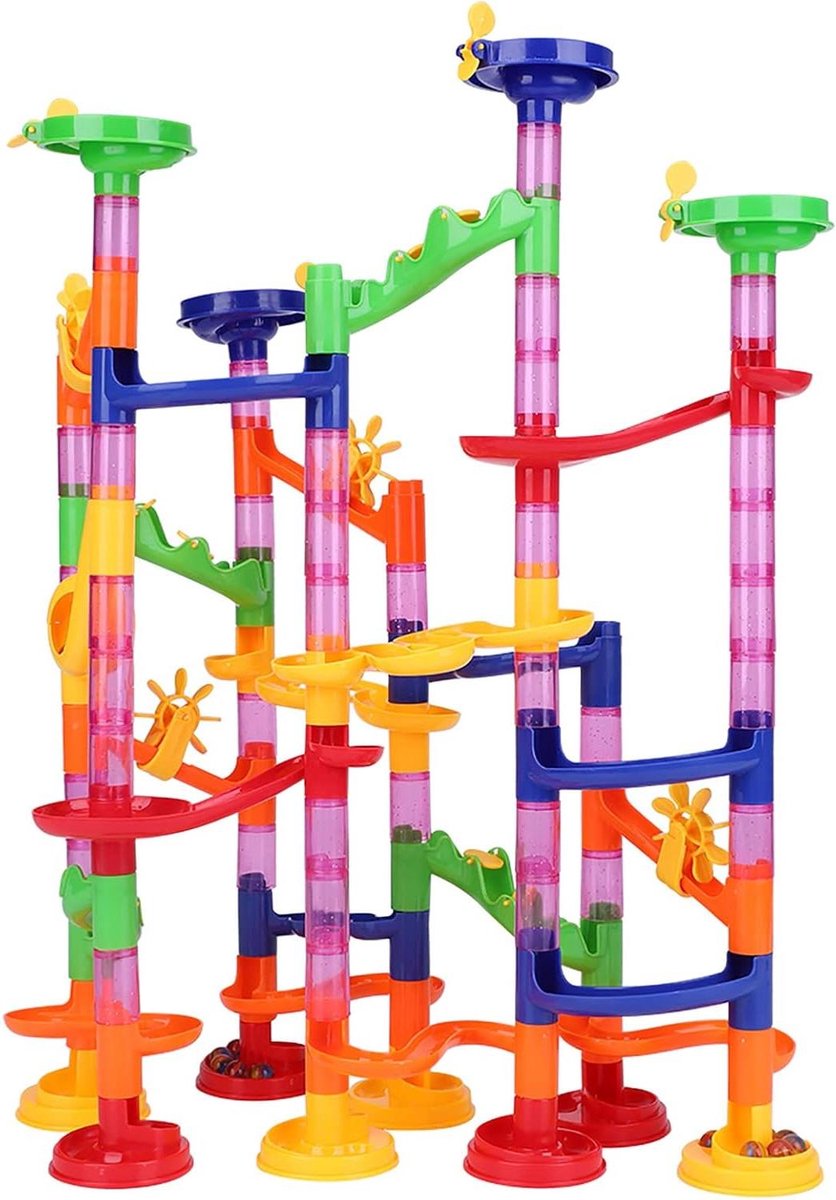 Speelgoed Racebaan - Knikkerbaan Constructie - Educatief Spel - Stimuleert Coördinatie - 32x23x8 cm - Multicolor