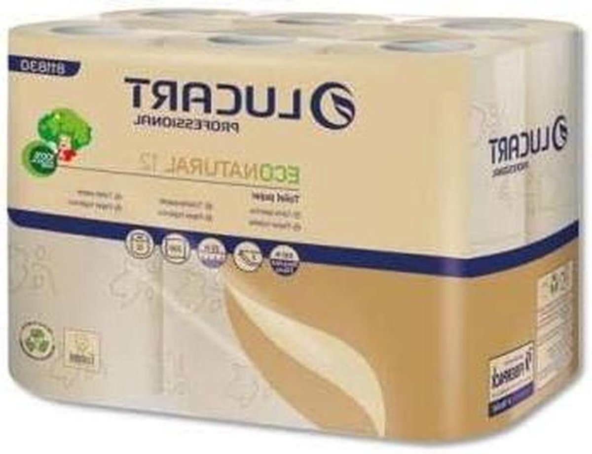Toiletpapier Rollen - Hygiënepapier Vellen - Dagelijks Gebruik - Gemaakt van Recycled Materiaal - 200 Vellen - Gebroken Wit