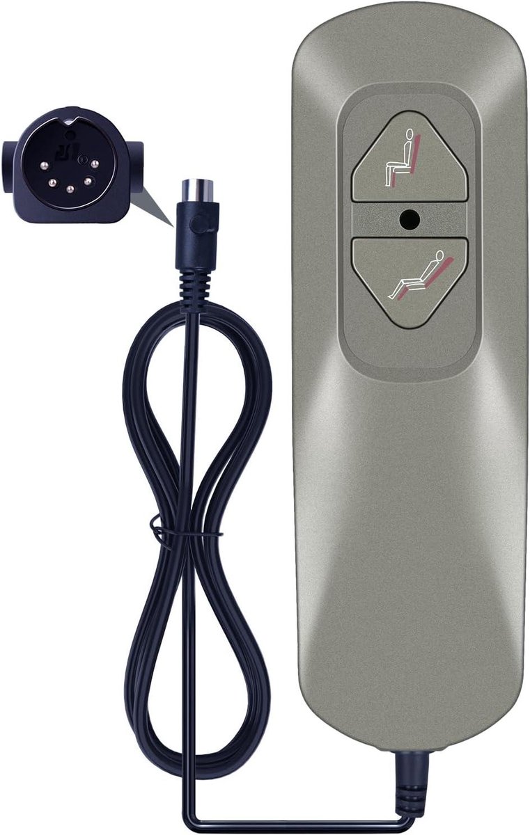 Afstandsbediening Stoel - Stoel Controller - Stoel Bediening - Ergonomisch Ontwerp - 2 Knoppen - Zwart