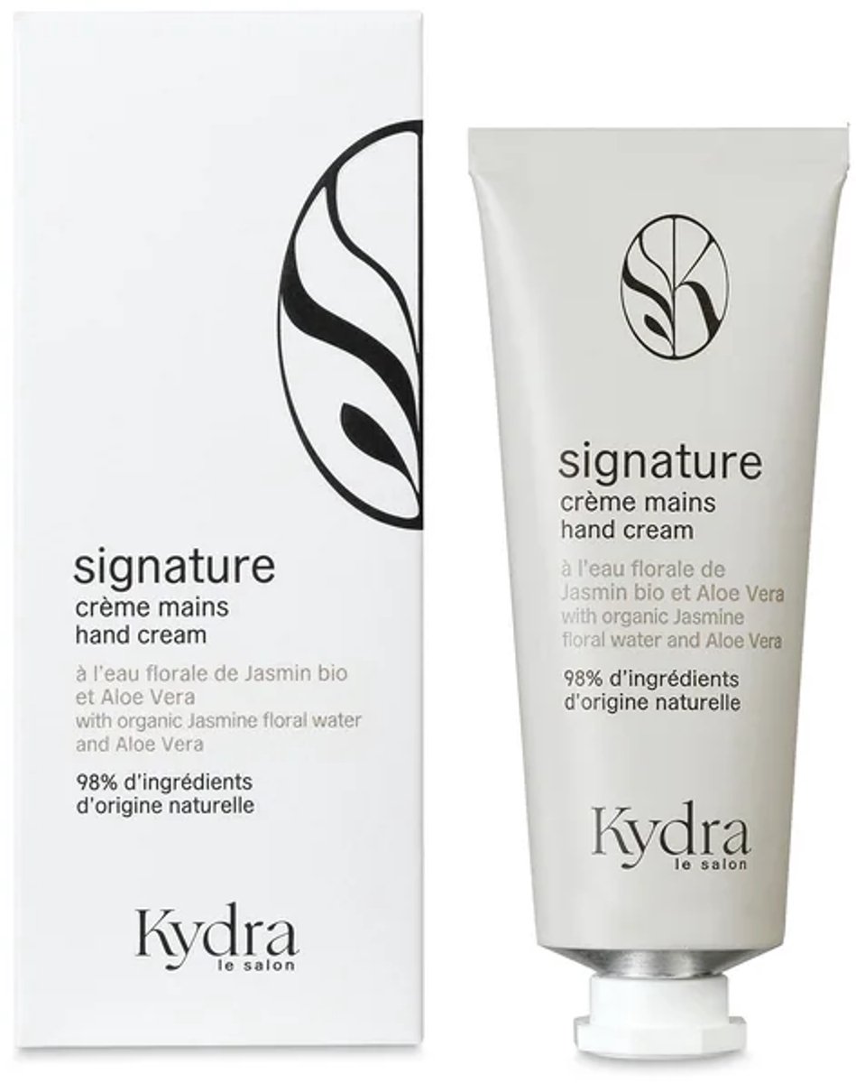 Kydra Signature hand cream with organic jasmine floral water and aloe vera