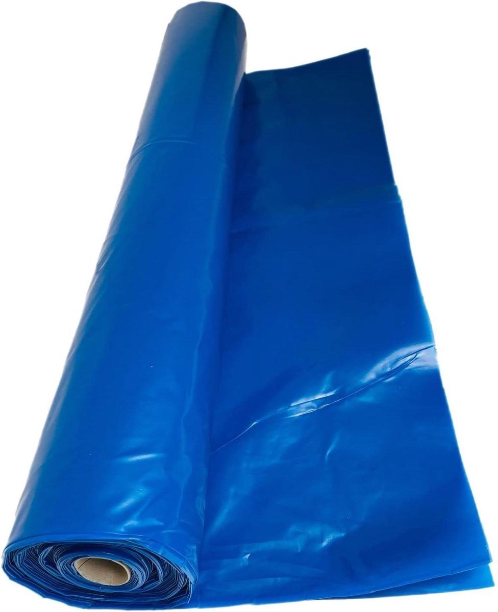 Bouwfolie Dekvloerfolie - Beschermfolie PE-folie - Vochtige Ruimtes Beschermen - Extreem Scheurvast - 4x25 Meter - Blauw