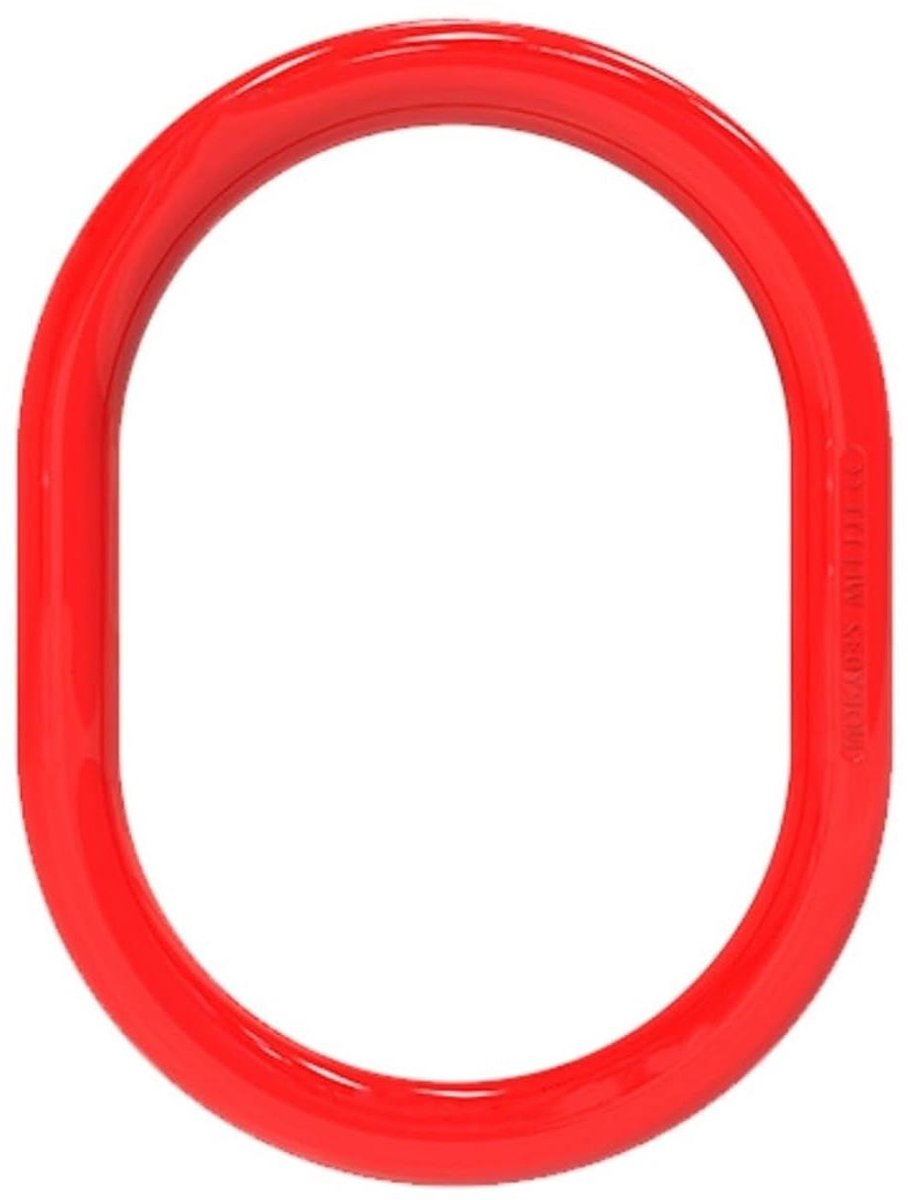 Ovale hijsring - Verbrede ring - Materiaal heffen - Robuust gelegeerd staal - 3T capaciteit - Rood